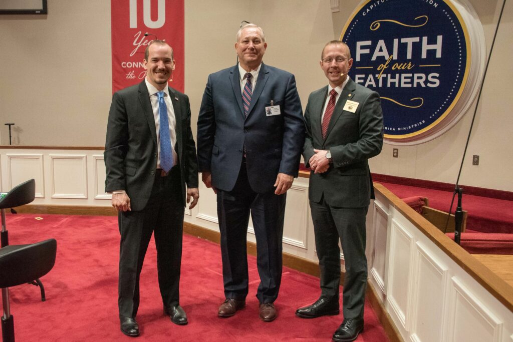 Andrew Fridenstine, Pastor T. Michael Creed and Pastor Jonathan Pinson